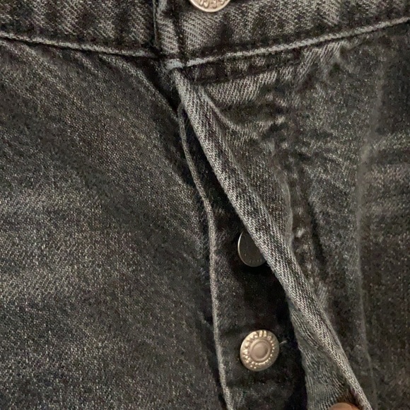 Levi’s 501 Button Fly Faded Black Jeans 38/30 - Picture 5 of 12